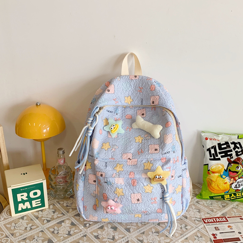 韓国イン学生スクールバッグハイエンド原宿スタイルかわいい漫画バックパック大容量カジュアルバックパック女性|undefined