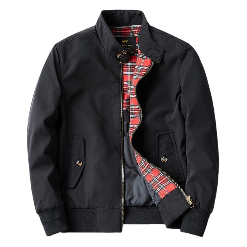 Estilo americano ropa de trabajo Harrington G9 chaqueta retro chaqueta casual primavera y otoño Moda Verde chaqueta de cuello alto de los hombres de negocios