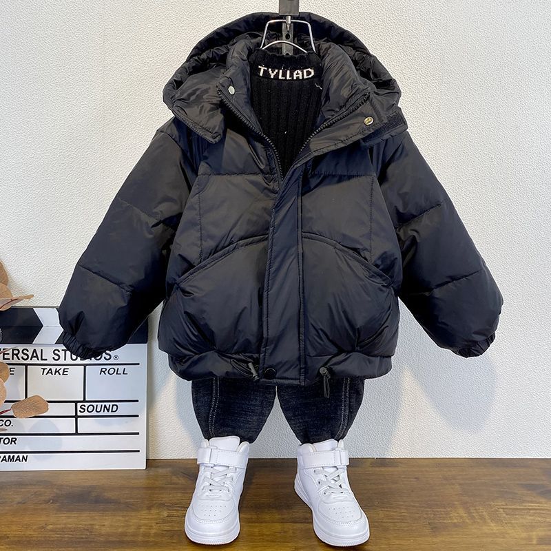 男童冬季加厚羽绒服24新款洋气儿童90白鸭绒棉衣网红宝宝棉服外套