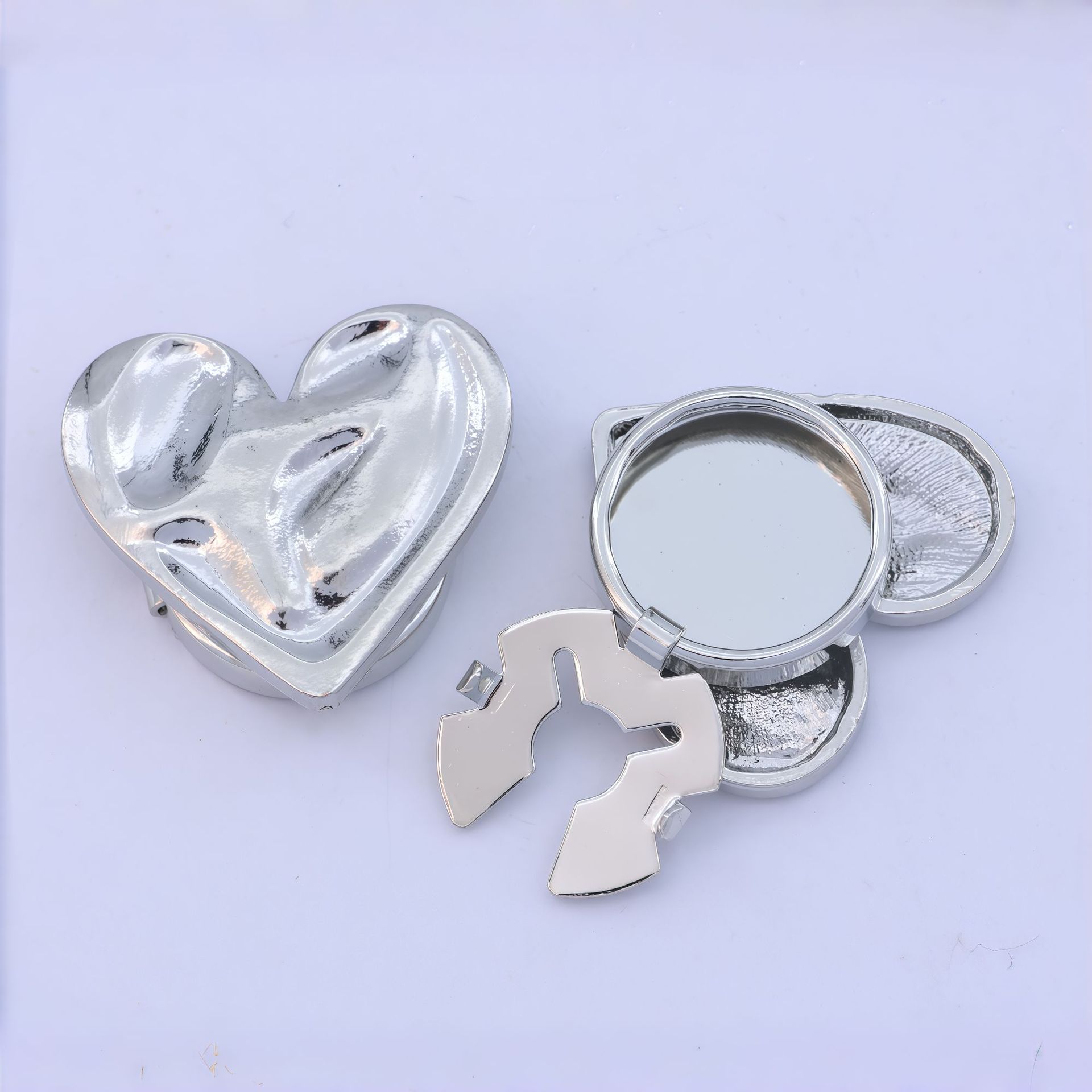Cubierta de botón de moda de metal corazón amor camisa botón de cuello cubierta de botón de diamante image 5