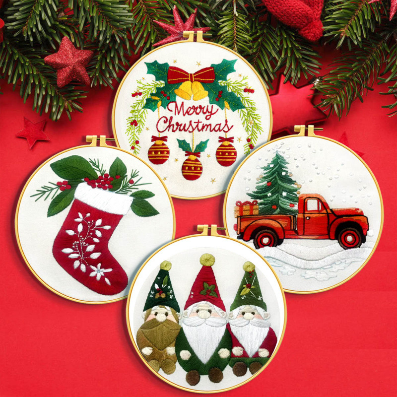 Mona Lisa bordado real bordado cruzado decoración navideña regalos bordados simulación hechos a mano paquete de materiales DIY