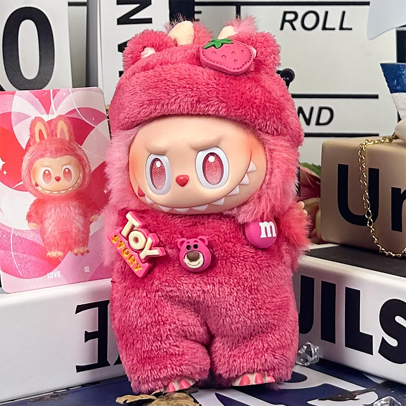 仅衣服适用17cm马卡龙15厘米坐坐派对拉布布Labubu草莓熊娃衣替换|undefined