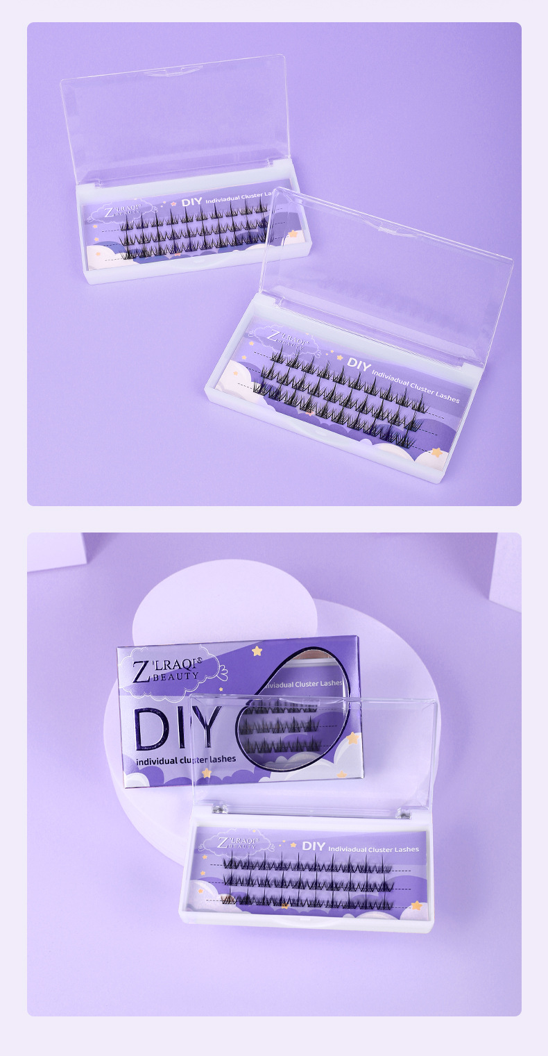 DIY fairy eyelash extensions, Little Devil single cluster, lazy person's trilogy, thin stem segmented cosplay comic false eyelashes undefined