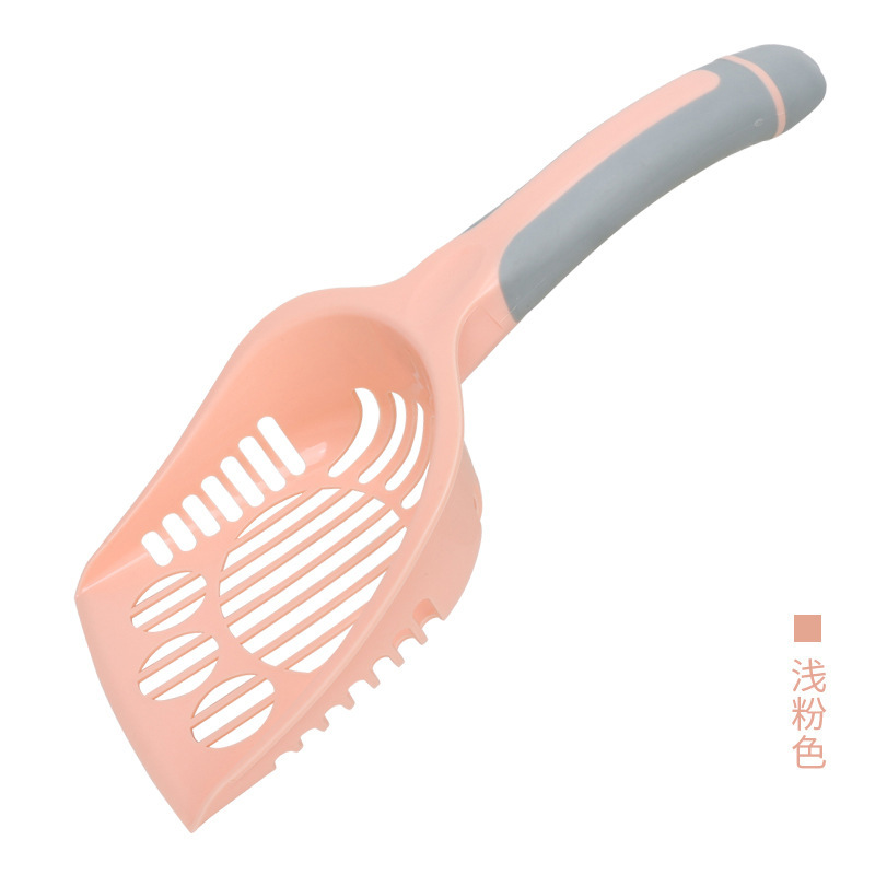 Pala especial de arena para gatos de plástico de orificio fino, pala de estiércol de mango largo grande, recogida de heces huecas, pala de arena de tofu, pala de estiércol de gato