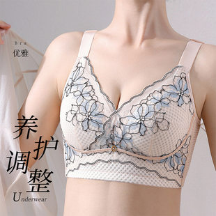 Quantum lamp, lace thin breathable underwear, bra, with embroidery