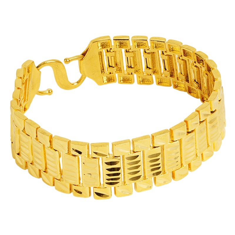 Nueva pulsera de oro arena suministro directo de fábrica boutique coche flor tanque cadena imitación oro amarillo largo tiempo no se desvanece joyería de latón Yiwu