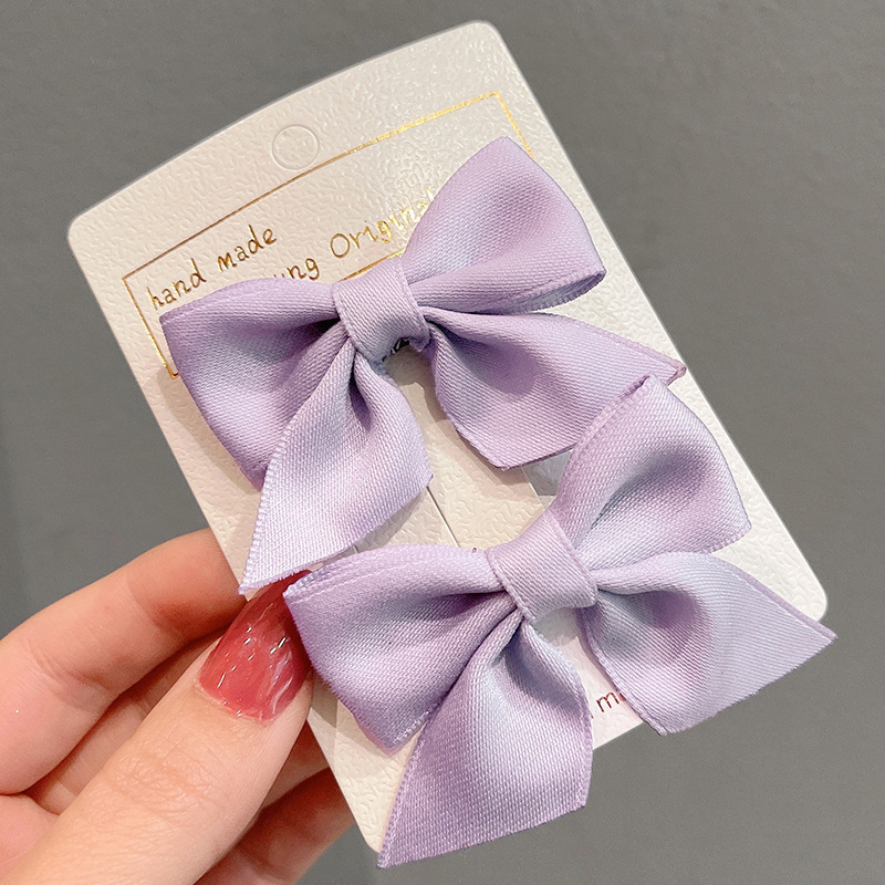 Girl'S Sweet Korean Style Bow Knot Cloth Metal Hair Clip display picture 4