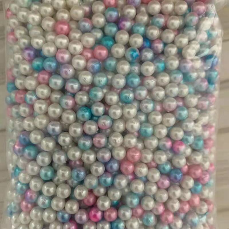 Internet Celebrity Cosmetics Storage Box Pearl Filled Transparent Acrylic Brush Barrel Fake Non-Porous Jewelry Fixed