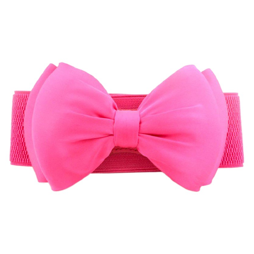 Cinturón elástico para mujer, gasa, gran lazo, faja, moda, dulce, cinturón de una pieza, tres tamaños