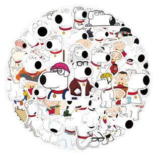 55Pcs New Spoof House Brian Cartoon Graffiti Stickers Suitcase Water Cup Scooter Stickers Wholesale