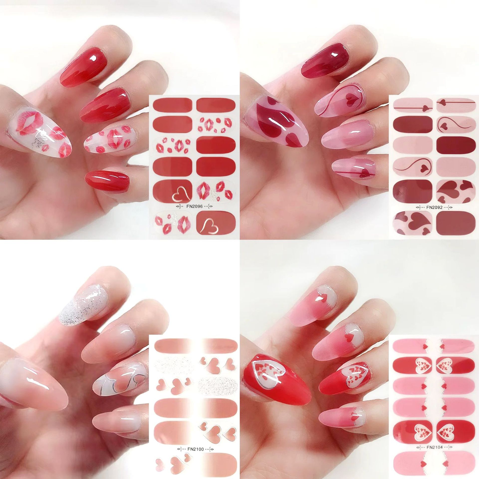 Nail stickers for St. Valentine's Day