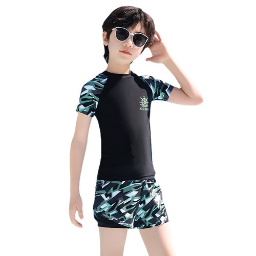  new double-layer swimming trunks swimsuit set children's swimsuit boys split boys swimsuit large teenagers summer