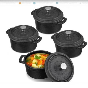 10cm 12cm 14cm cast iron small mini pot baking small pot soup pot non-stick pan