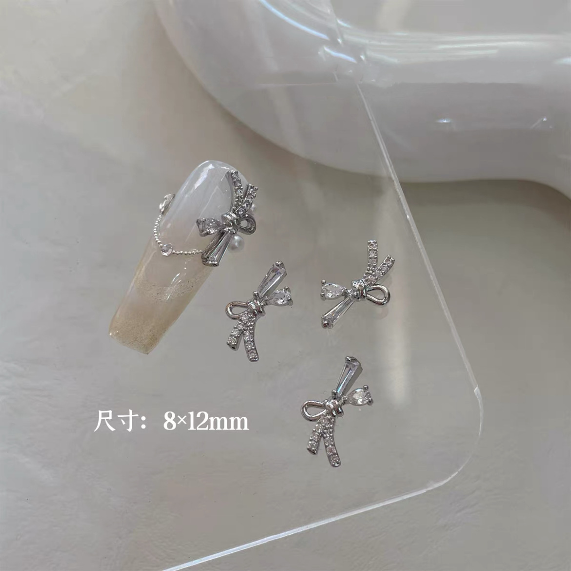 Celebridad de Internet nuevos accesorios de uñas Iris arco de alta retención de color ajuste arco de uñas diamante desgaste material de uñas diamante