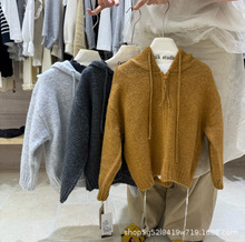 织幼女童外套110-150码2025深秋款韩版洋气连帽毛衣 芊7133