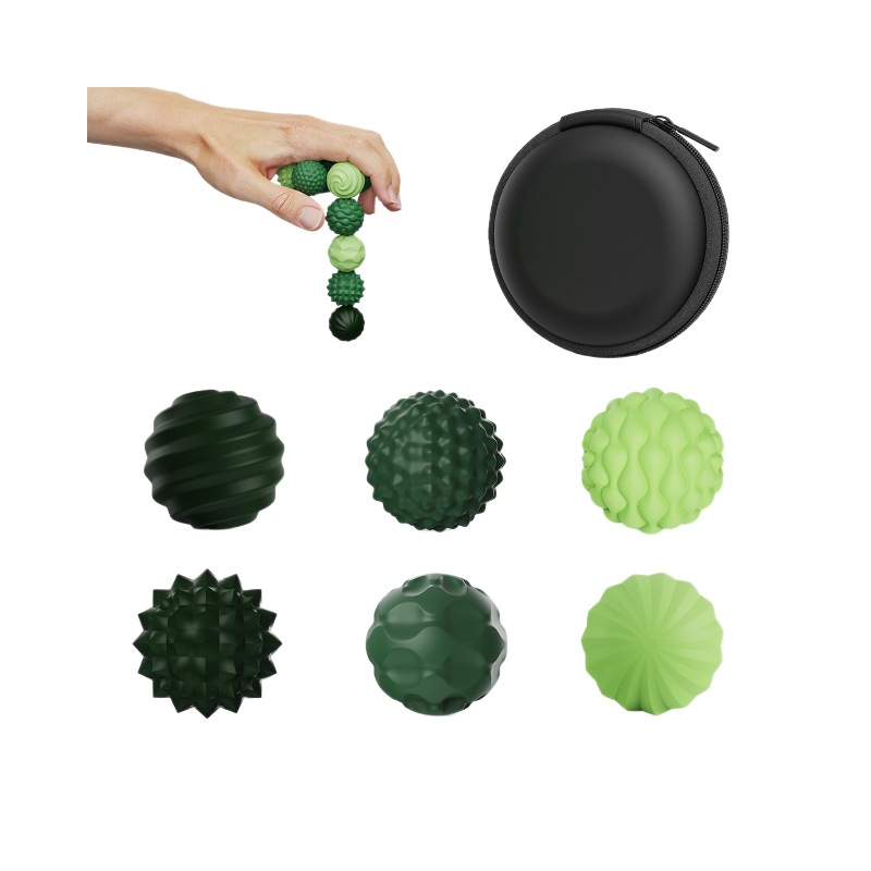 Juguetes infantiles transfronterizos de silicona sensoriales bola magnética juguetes de descompresión de textura colorida bola de descompresión juguetes de puzzle