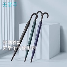 天堂伞13081E伴行都市自动长柄晴雨伞结实抗强风伞可印刷广告logo