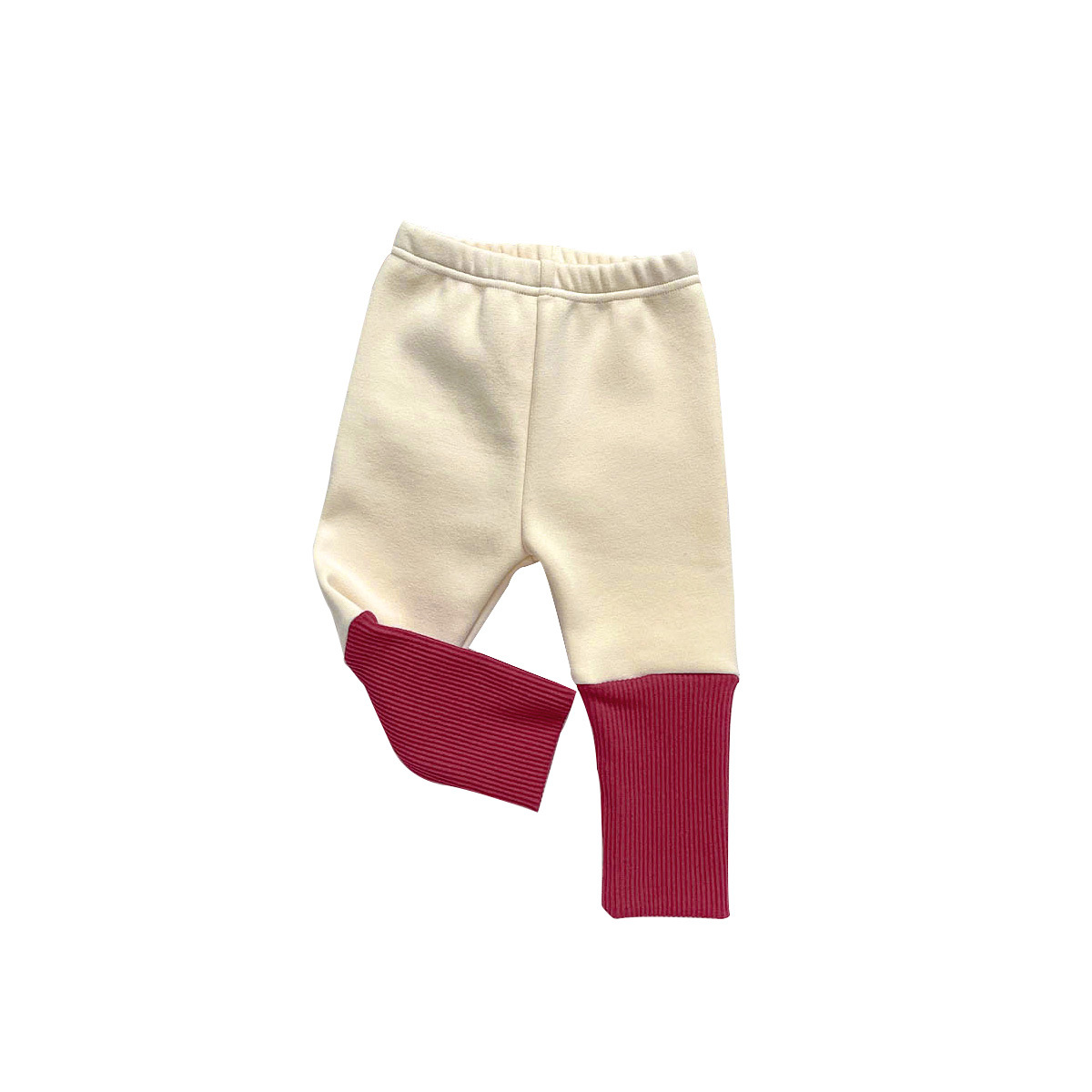 INS leggings forrados de lana para niños cálido estilo coreano costura de una pieza de terciopelo Otoño e Invierno para hombres y mujeres pantalones a juego fuera