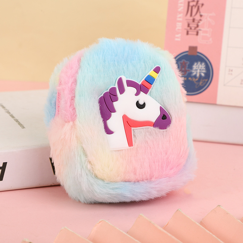 Cute Unicorn Plush Unisex Bag Pendant Keychain display picture 1