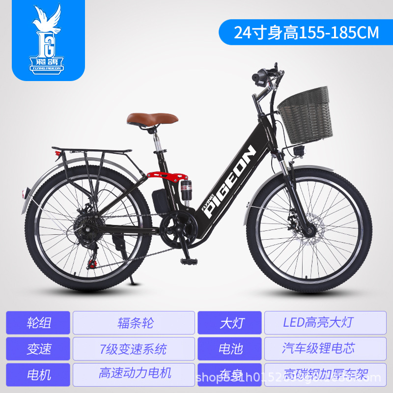 Flying Pigeon Bicicleta asistida eléctrica Bicicleta de montaña con batería de litio de alta resistencia Coche de batería para hombres y mujeres Coche de batería para adultos Motocicleta