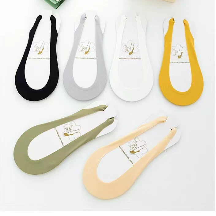 Silk thin invisible summer silicone non-slip shoes high heels, socks, lifting effect