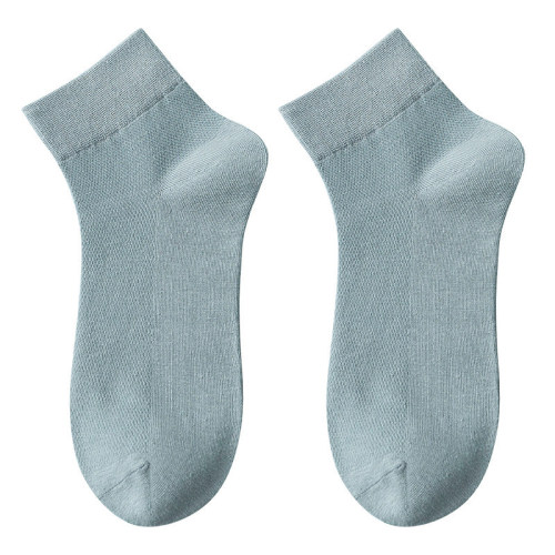 Socks men's summer boat socks solid color cotton socks mid-calf women's socks non-slip mesh breathable thin sweat-absorbent ins trendy socks