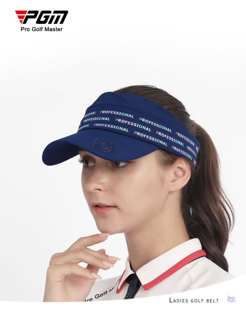 Mũ golf nữ không đỉnh PGM chống nắng, thoáng khí, hút ẩm, vành dài 7.3 cm — MZ046-[Trắng] nữ mũ không mui thoáng khí, MZ046-[màu xanh nước biển] nữ mũ không mui thoáng khí chi tiết 9