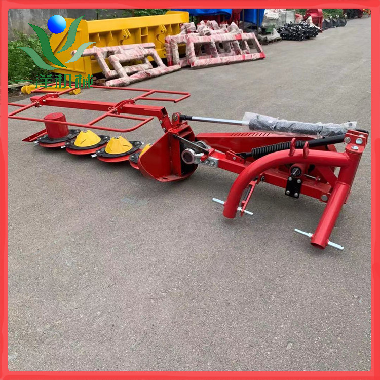 新型鼓式割草机 拖拉机带多圆盘苜蓿艾草收割机 旋转式圆盘打草机