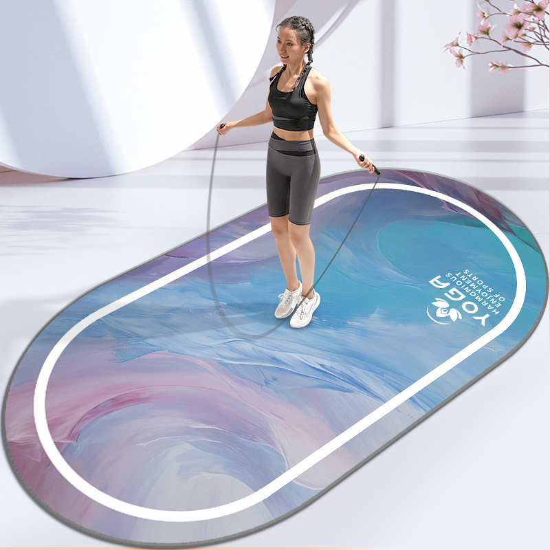 Salto de la cuerda alfombrilla insonorizada colchoneta de absorción de golpes colchoneta de yoga grande engrosada alfombra deportiva de interior antideslizante gimnasio mudo en casa
