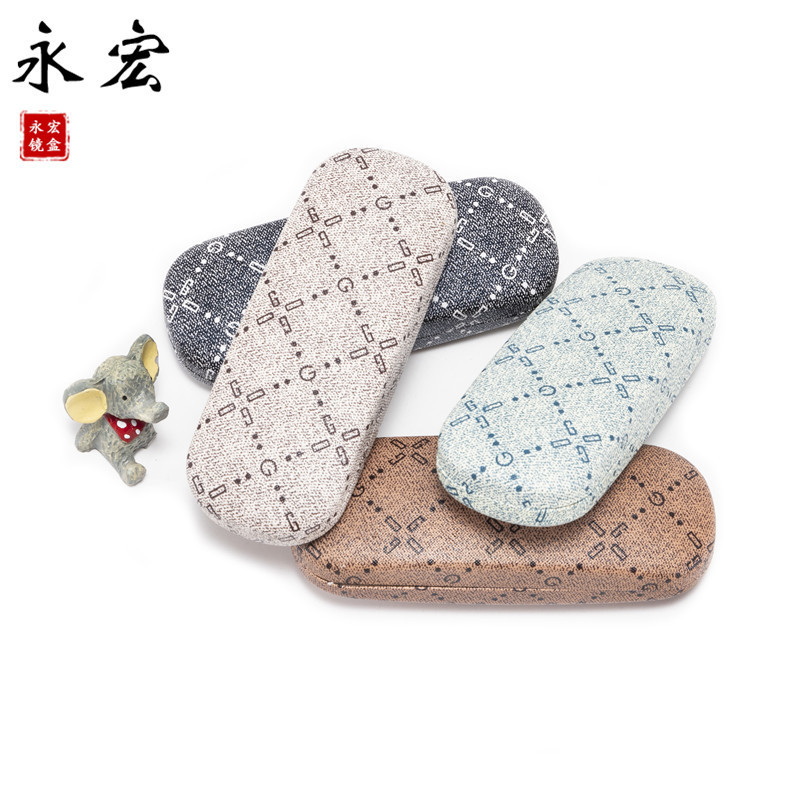 Student high-grade pvc cartoon animation myopia glasses box optical leather fashion big shuttle glasses box wholesale