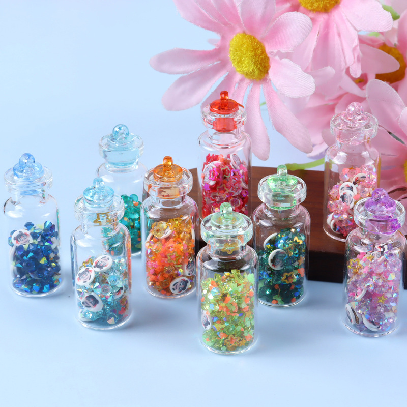 Star Mini Glass Bottle Glass Ball Pendant DIY Handmade Earrings Necklace Keychain Cultural and Creative Materials