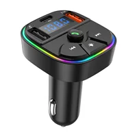 Автомобильный Bluetooth громкой FM-передатчик Car Mp3 музыкальный плеер с быстрой зарядкой PD красочный светильник