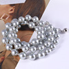 Accessory, fashionable necklace from pearl, chain, European style, wholesale, simple and elegant design