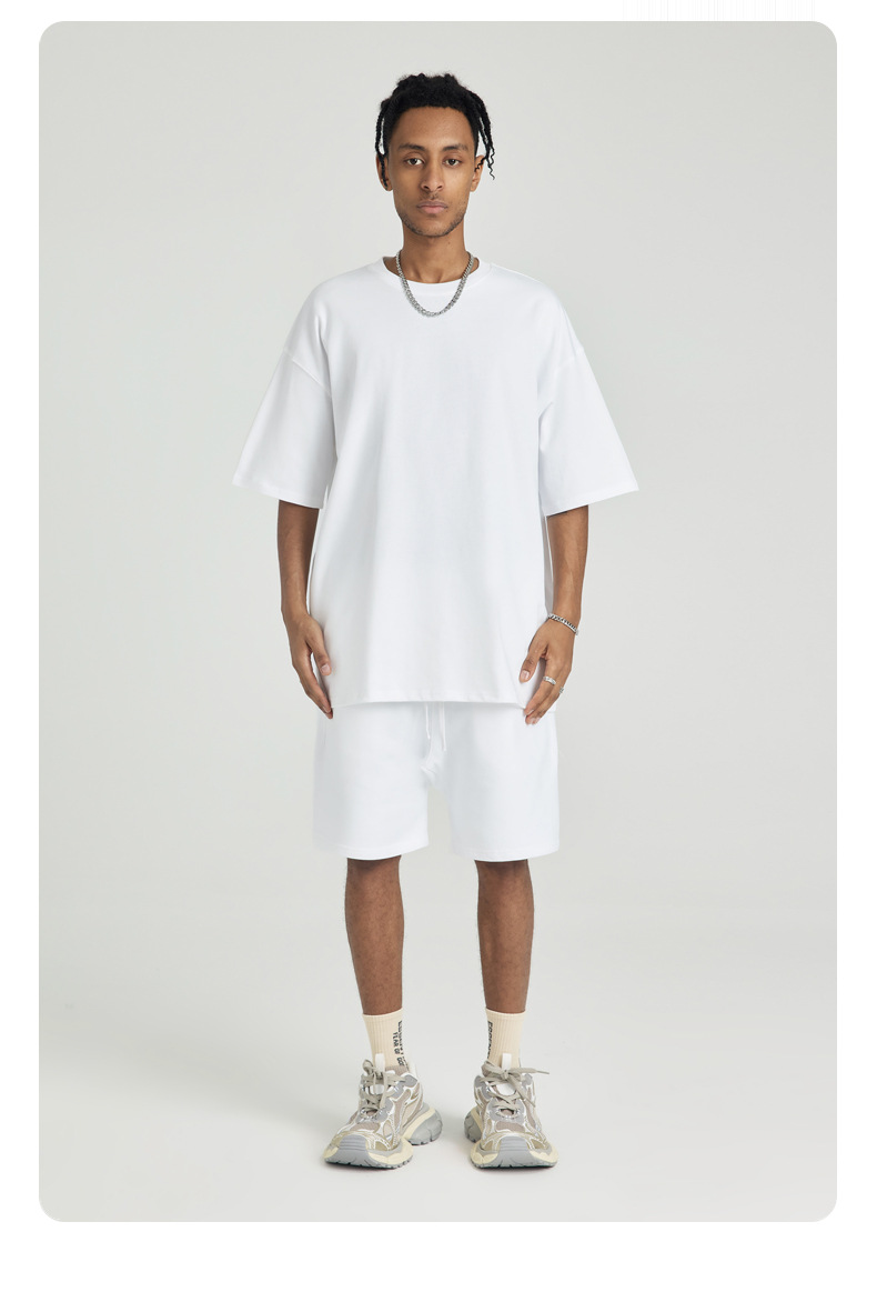 287g Weight Short Sleeve Sleeve Length Pullovers Placket Type Drop Sleeve Sleeve Type Cotton Fabric Type Long Top Length T-shirt Tops Type Daily Occasion Round Neck Neckline Breathable Function Loose Fit Type Solid Color Pattern Summer Season Men's Gender Casual Style Wholesale Men's Casual Solid Color Short Sleeve Men's Tops 5