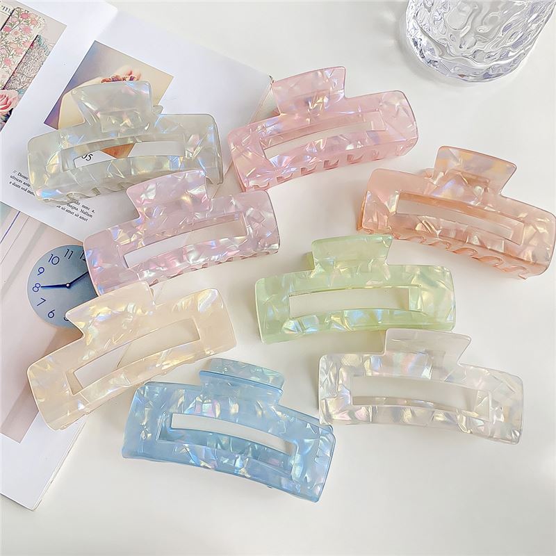 Phantom Mermaid Grab Clip Korean Style Large Acetic Acid Hair Grab Women's Simple Back Head Hairpin Shark Clip Phantom Mermaid Grab Clip Korean Style Large Acetic Acid Hair Grab Women's Simple Back Head Hairpin Shark Clip
