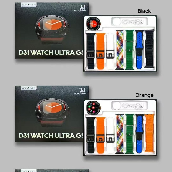 Cross-Border Popular D31 Watch Ultra Gs Smart Watch 1.52Inch Bluetooth Call 7in1 Set