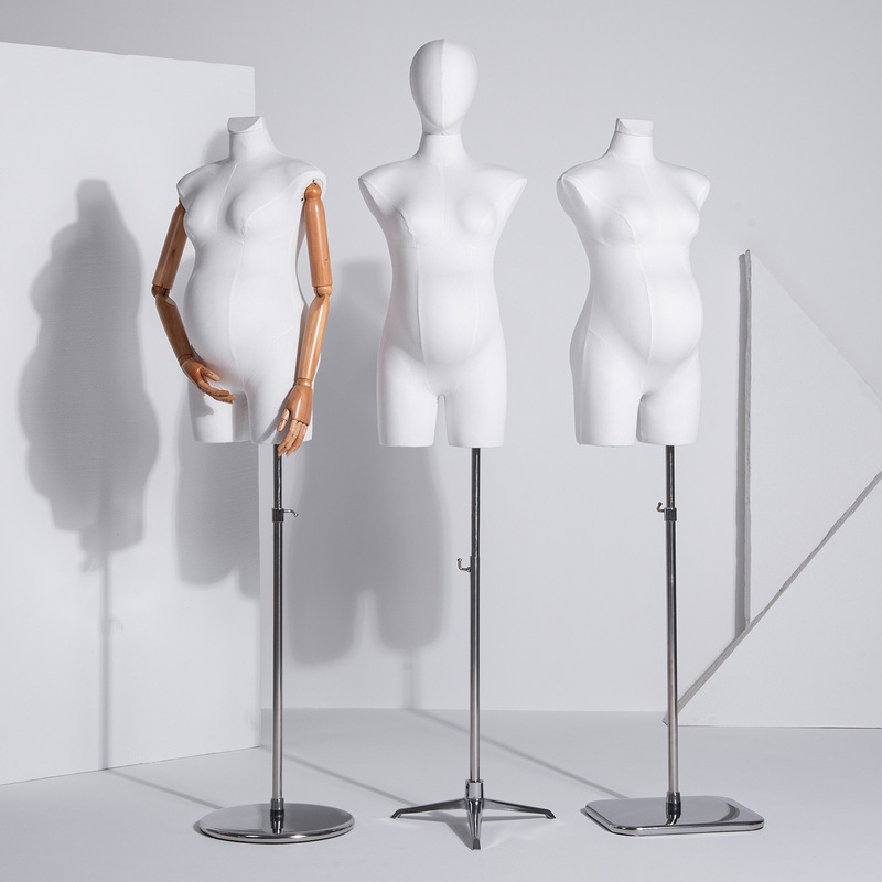 Plus Size Fat Version Model Props Female Half-Length Mannequin Clothing Store Window Display Stand Pregnant Woman Full Body Women's Clothing Store Model