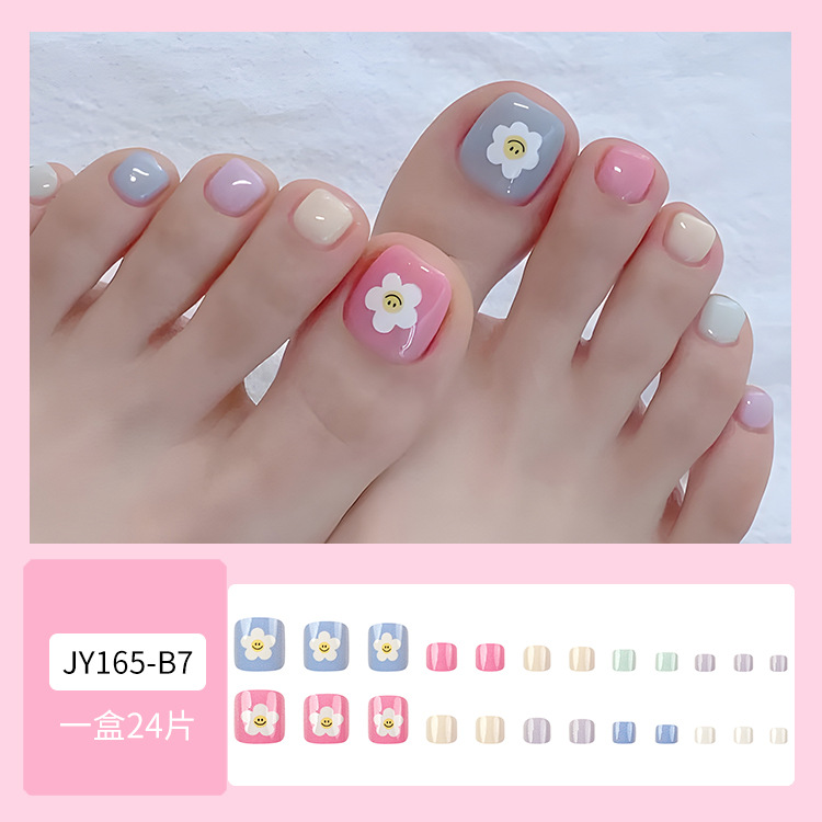 Venta caliente parche de uñas de pie desgaste de uñas de belleza de uñas pieza al por mayor elegante pieza de uñas de pie blanco dedo del pie fábrica de uñas