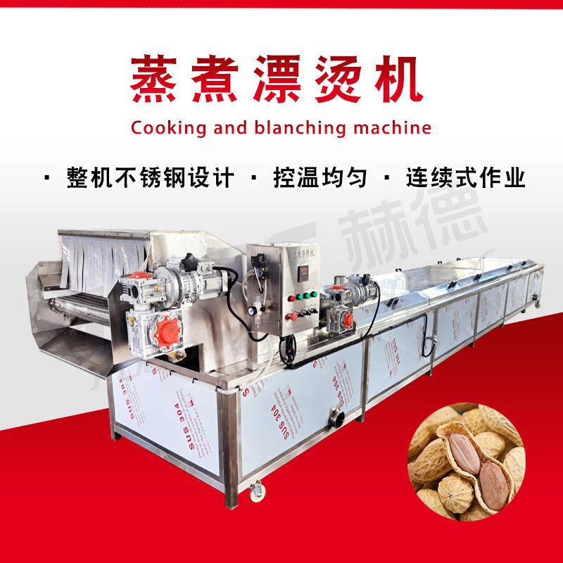 源头工厂供应蔬菜杀青流水线 全自动商用大型蔬菜杀青漂烫机