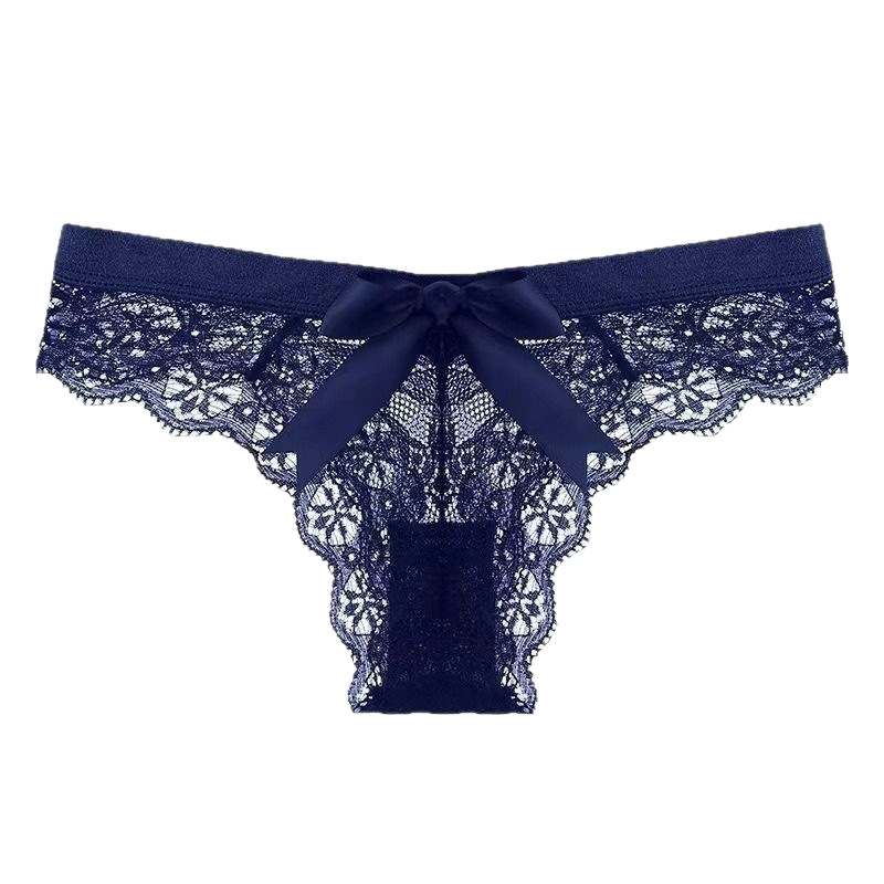 European and American Sexy Lace Thong Women's Large Size Transparent Cut Out Women's Briefs Girls' T-Pants