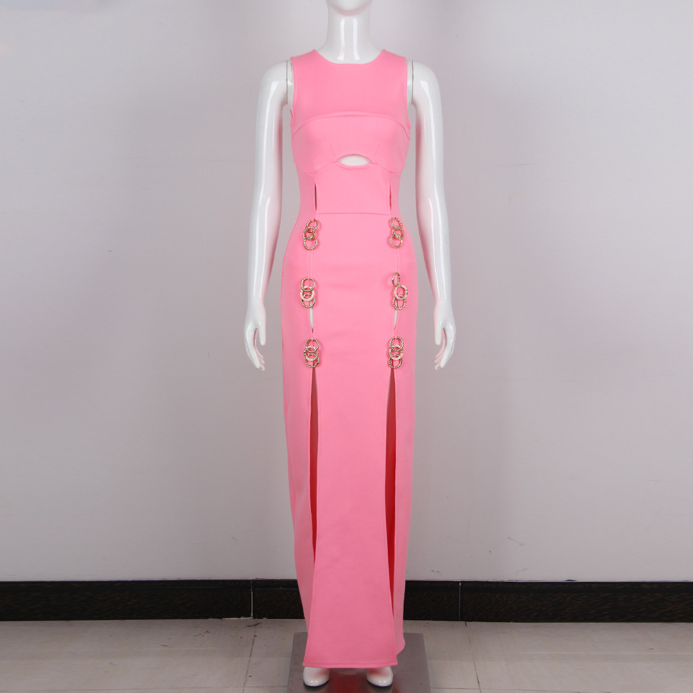 Pink Color Maxi Dress For Women 