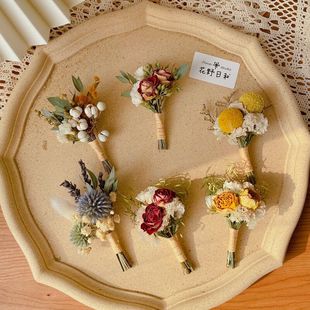 Mori Style Fresh Korean Style Eternal Flower Dried Flower Corsage Bride and Groom Wedding Party Dress Graduation Corsage Accessories