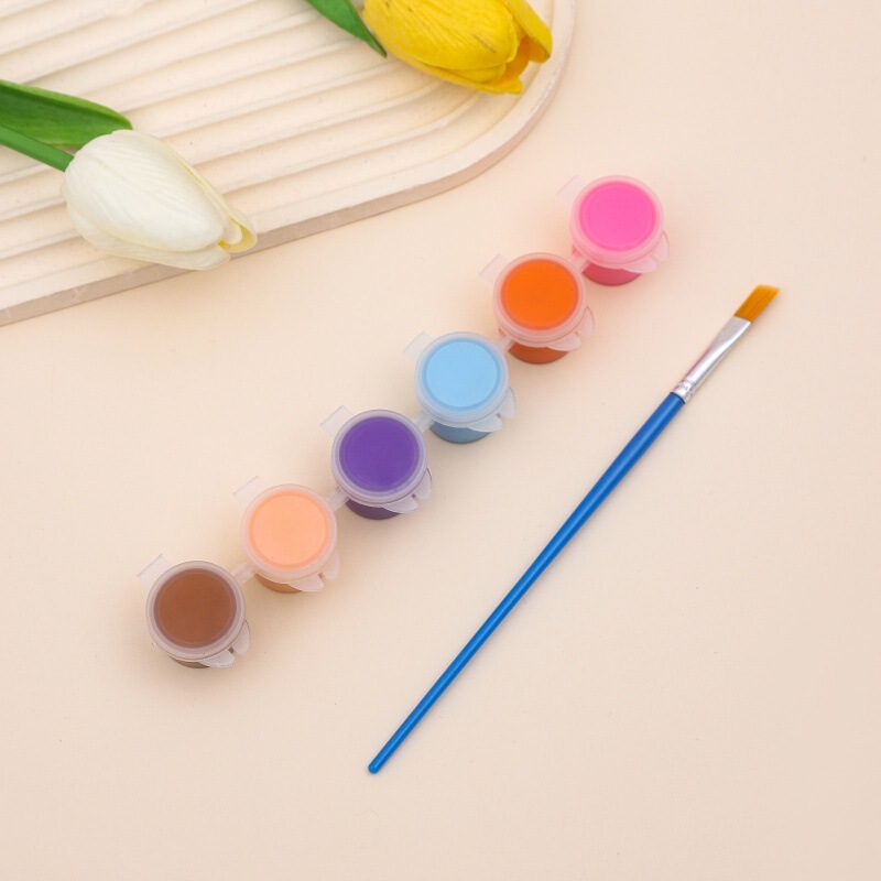 メーカーは子供用アクリルペイント12色6結合学生アート絵画着色石膏人形ペイントストリップを供給しています|undefined