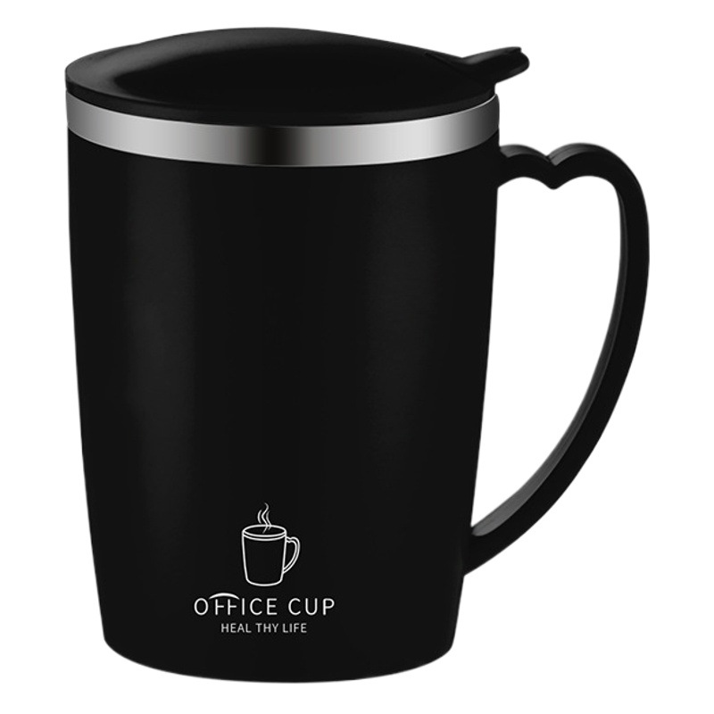 Taza de agua para niños de acero inoxidable 304 - Doble capa aislante - Anticaídas y antichoque térmico - Con asa y tapa - 350 ml - Para estudiantes