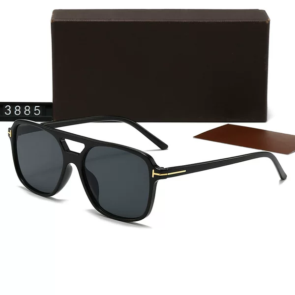 New fashion double beam box retro men's and women's sunglasses personalized trend Internet famous all-match sunglasses 3885