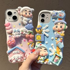 Diyクリームゴムの携帯ケースの材料はマカロンの色の小さい新しい子供の学生を包んで自分で創意の贈り物のスーツの女性を作ります。