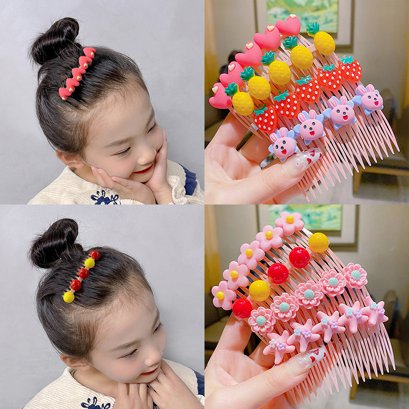 Hair accessories for girls: bangs comb, messy bun, hair clips, elegant and versatile, non-slip, toothed hairpins, hair clips, head accessories, hairpins
