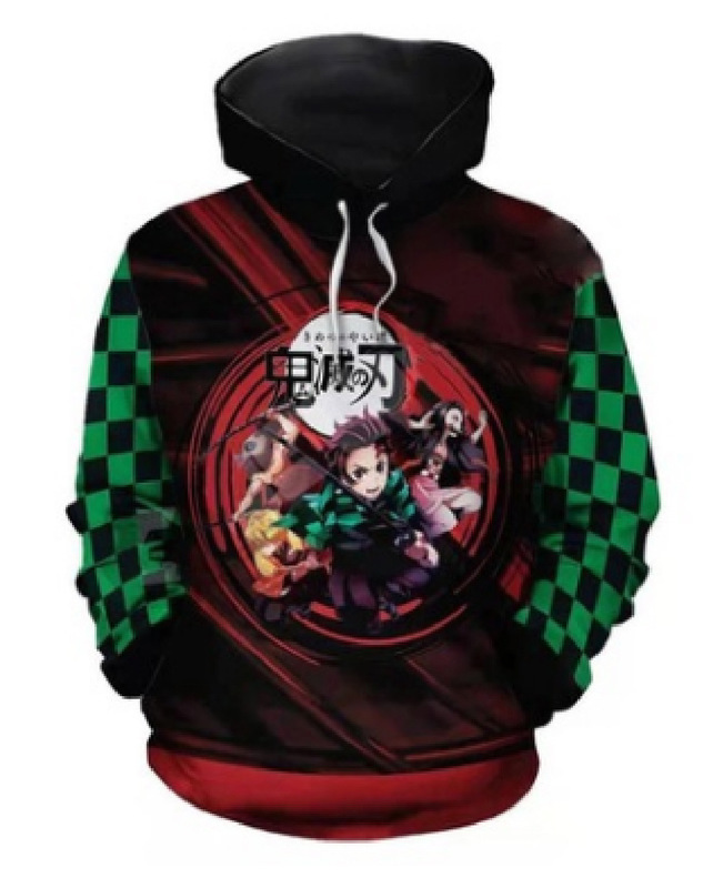 2024 nuevo suéter de impresión digital 3D de Ghost Blade, ropa Cos, suéter con capucha circundante de Tanji Lang