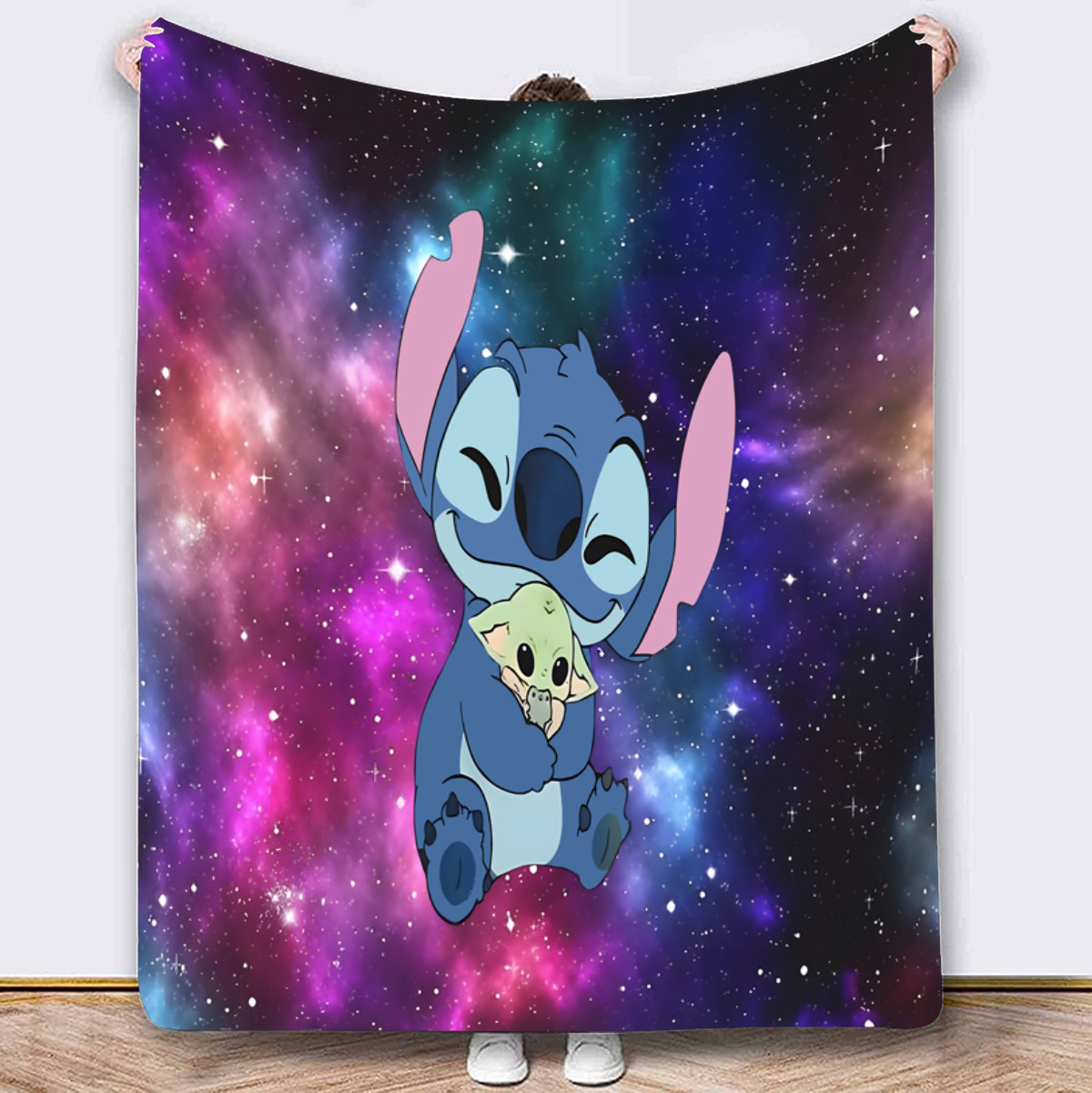 Stitch crossover TEMU explosión manta impresión de dibujos animados Stitch anime franela manta sofá manta