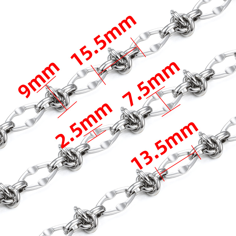 60g Weight 1 M 304 Stainless Steel Diameter 9mm Jewelry Accessories Chain